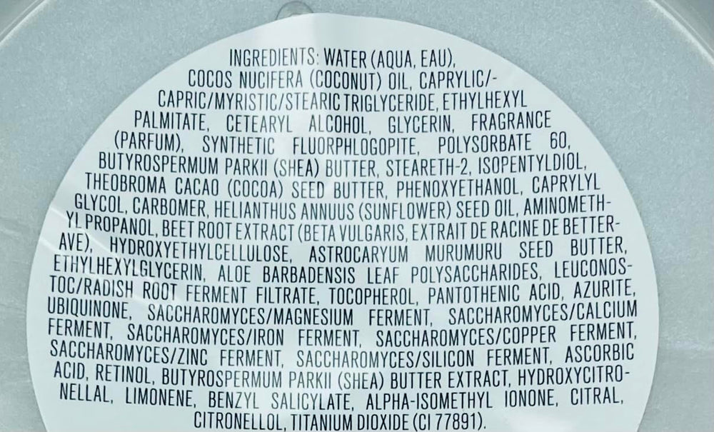 Bath & Body Works Platinum Whipped Body Butter application rub demonstrates easy, quick absorption.