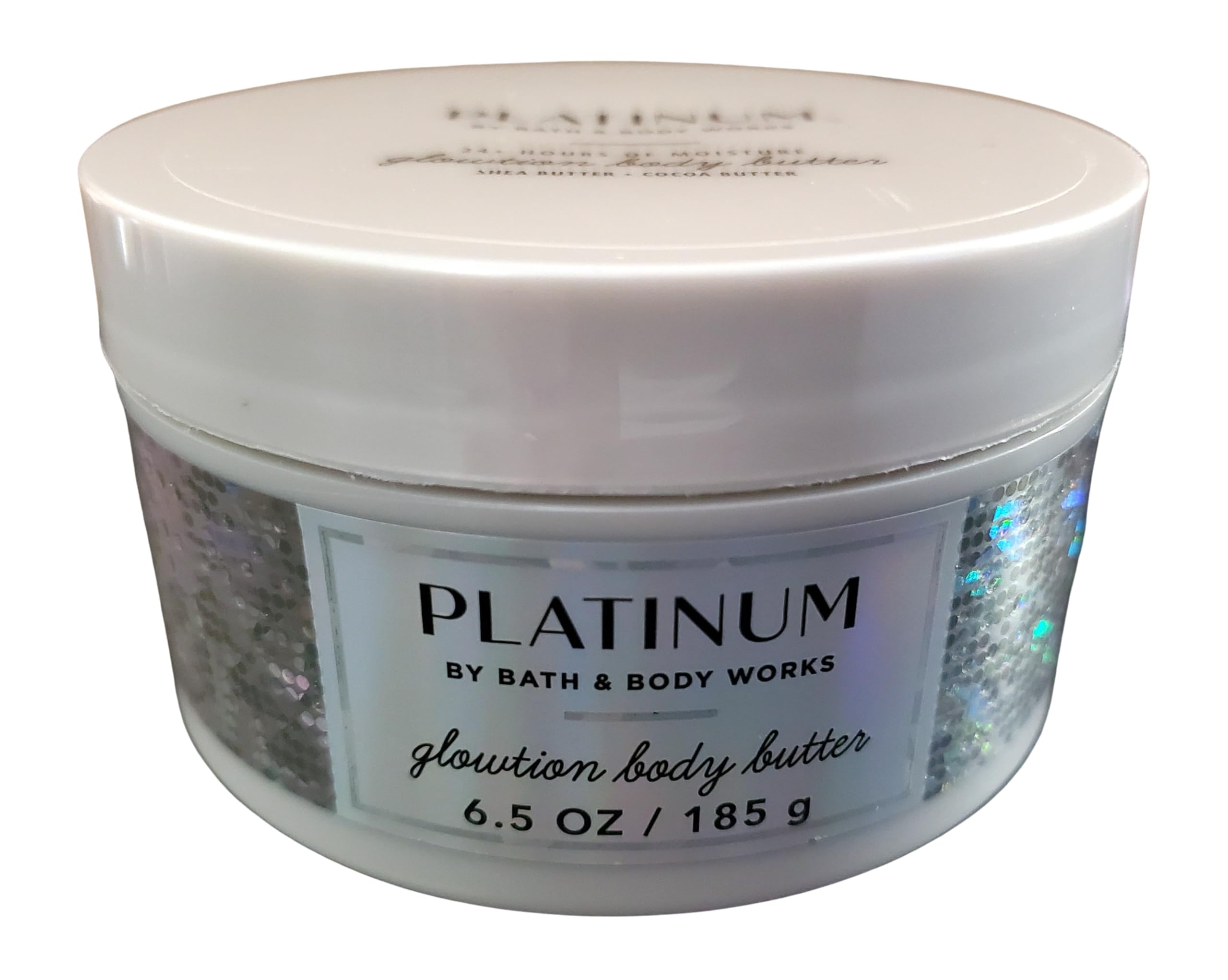 Bath & Body Works Platinum Whipped Body Butter fragrance swatch hints bergamot and vanilla notes.