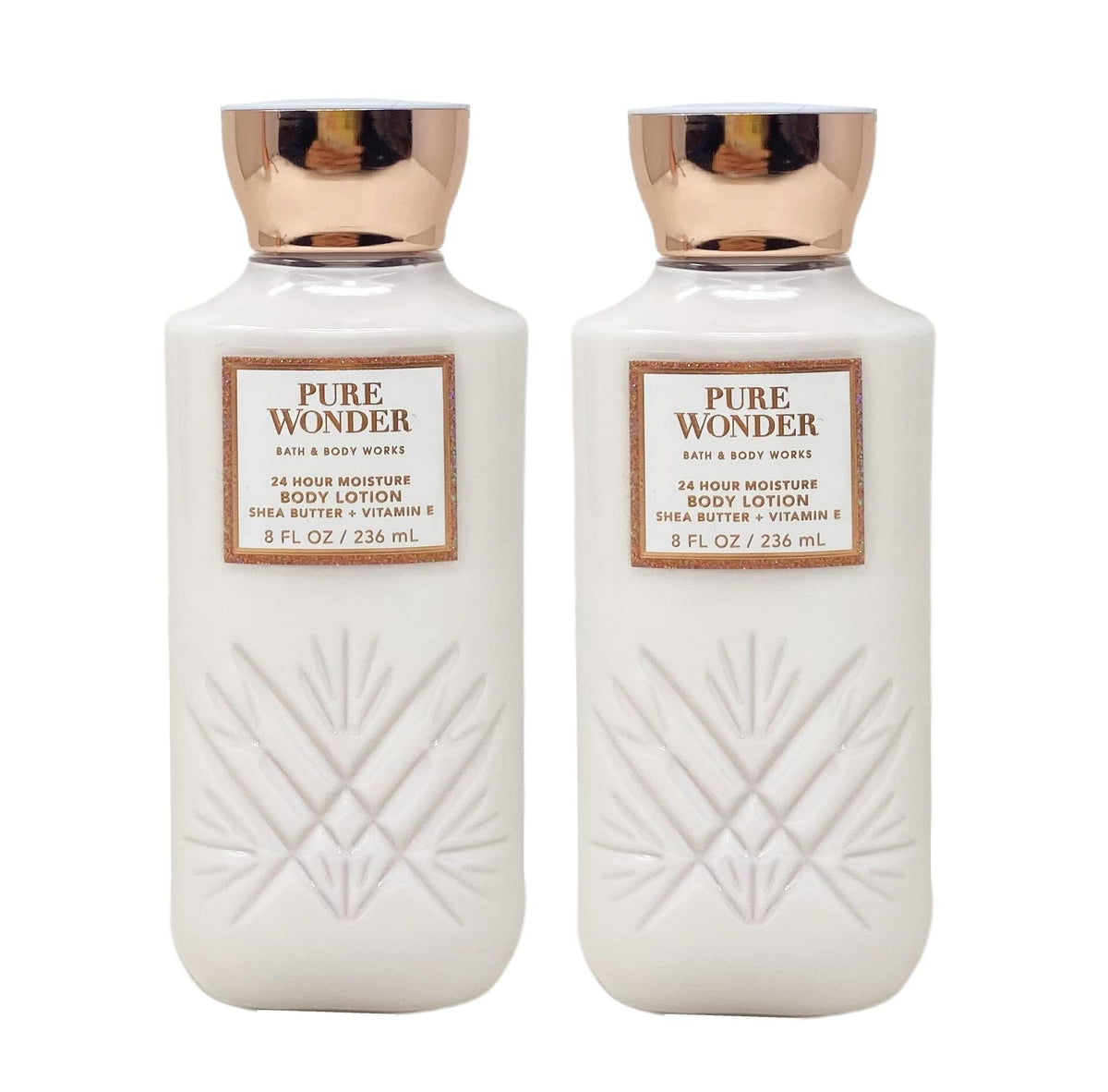 Bath & Body Works Pure Wonder bottle close-up highlighting nourishing daily moisture.