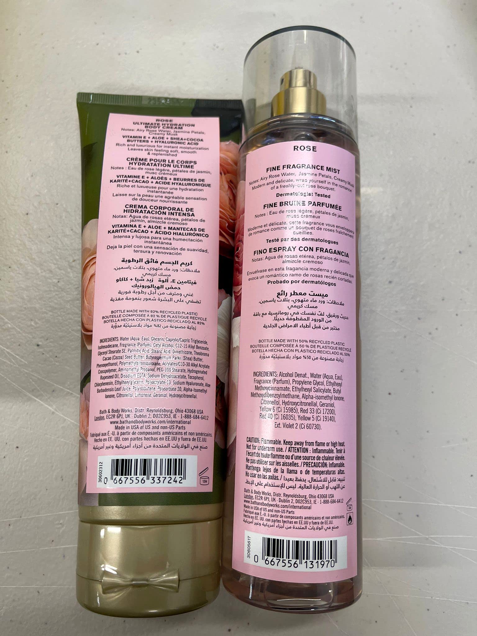 Bath & Body Works Rose Fine Fragrance Mist bottle for lasting floral aura