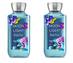 Bath & Body Works Shea Enriched Shower Gel Moonlight Path bottle-pour, gentle cleanse with aloe and vitamin E.