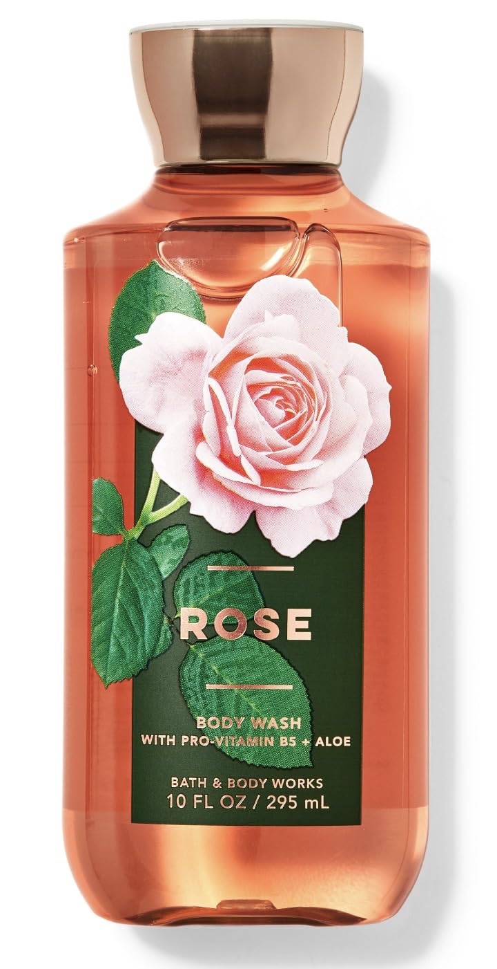 Bath & Body Works Signature Rose shower gel bottle for daily fragrance boost.
