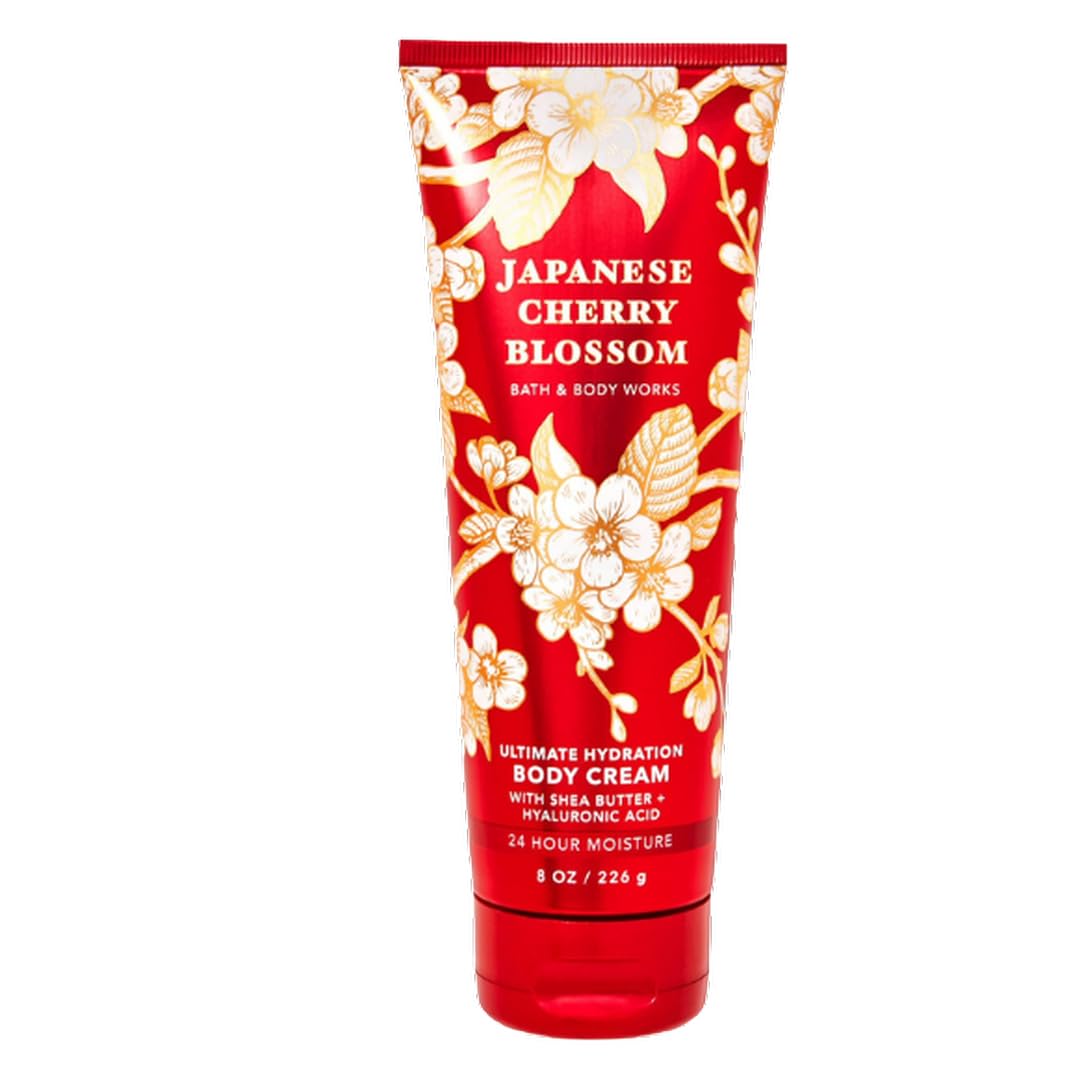 Bath & Body Works Signature Ultra Shea Cream bottle close-up for deep hydration.