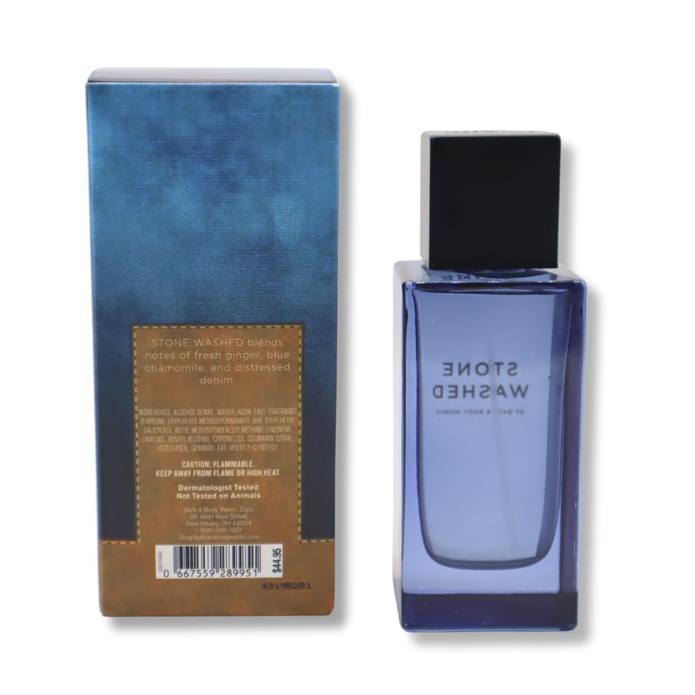 Bath & Body Works Stone Washed Cologne highlights fresh ginger for a crisp opening
