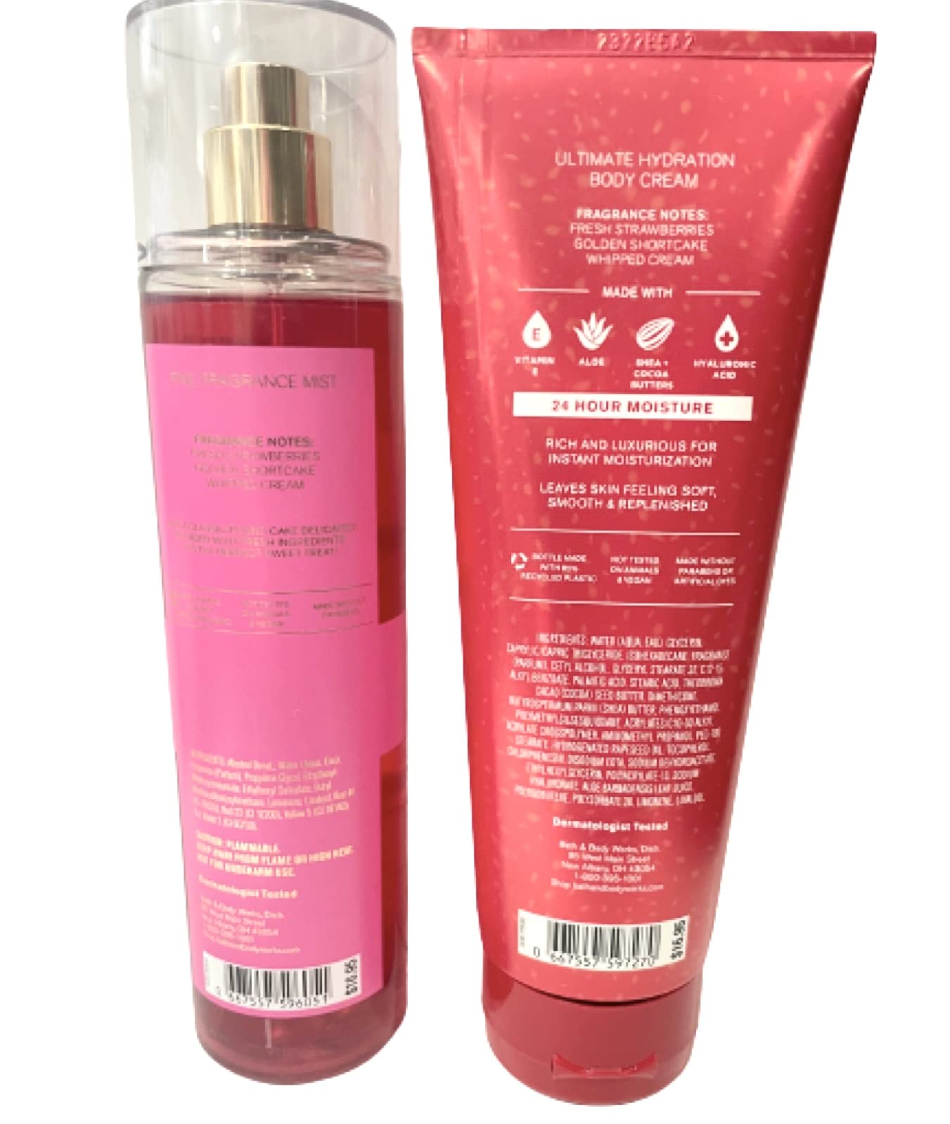 Bath and Body Works Strawberry Pound Cake body cream jar for deep hydration