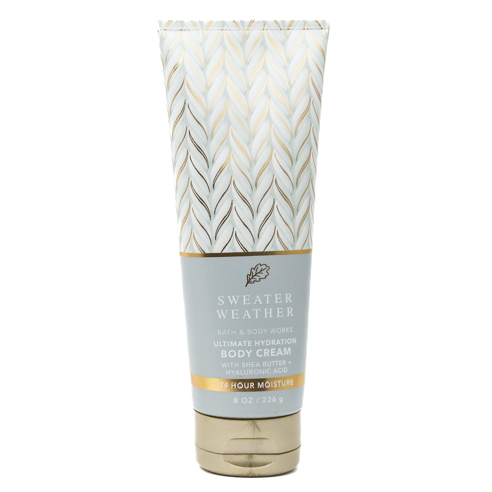 Bath and Body Works Sweater Weather body cream 8oz tub for daily hydration and comforting fragrance
