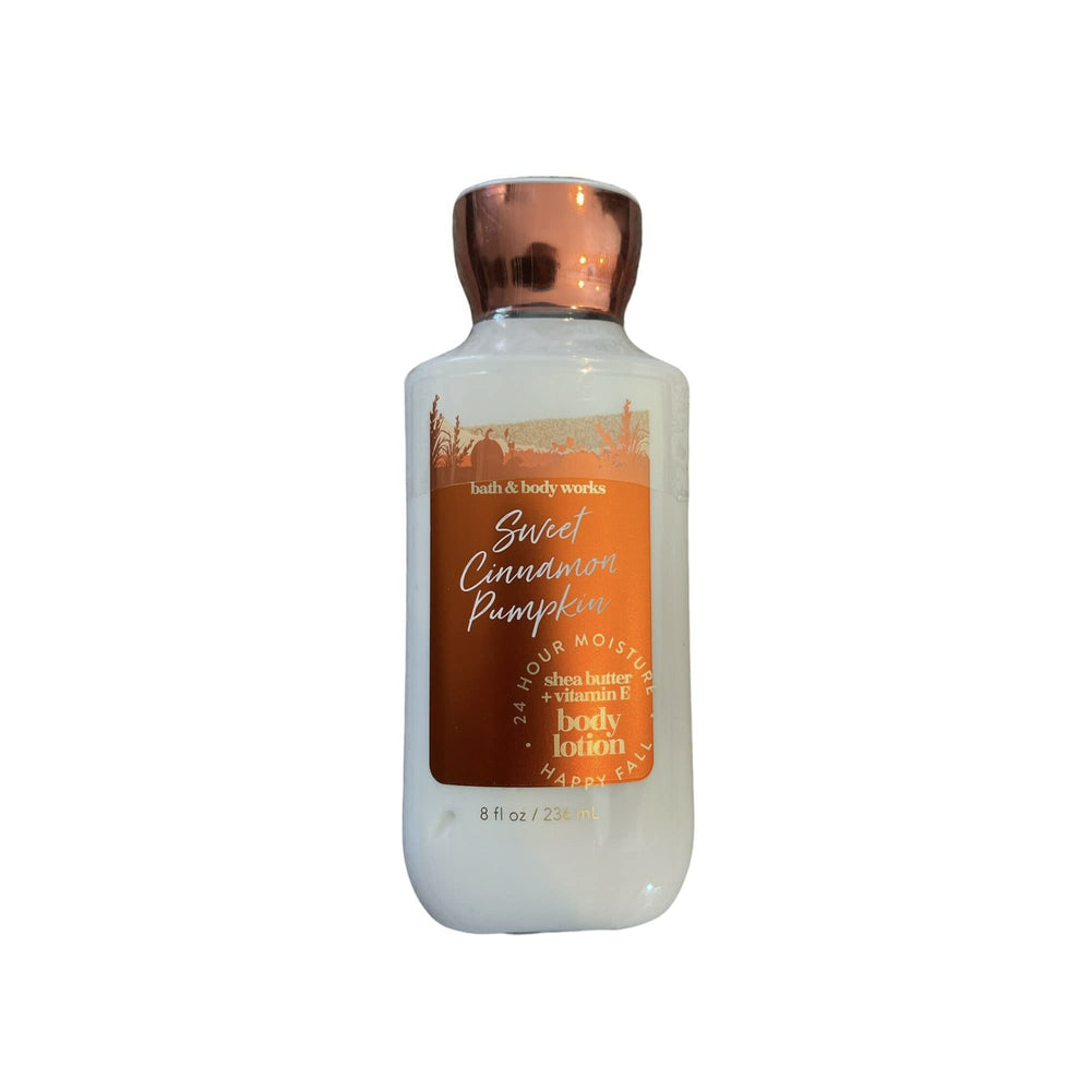 Bath & Body Works lotion bottles show two 8oz tubes for moisture and fall fragrance