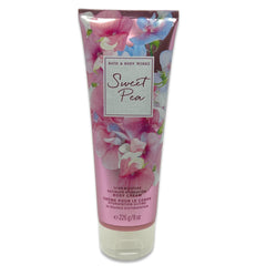 Bath & Body Works Sweet Pea Body Cream texture swirl showcases luxurious moisture
