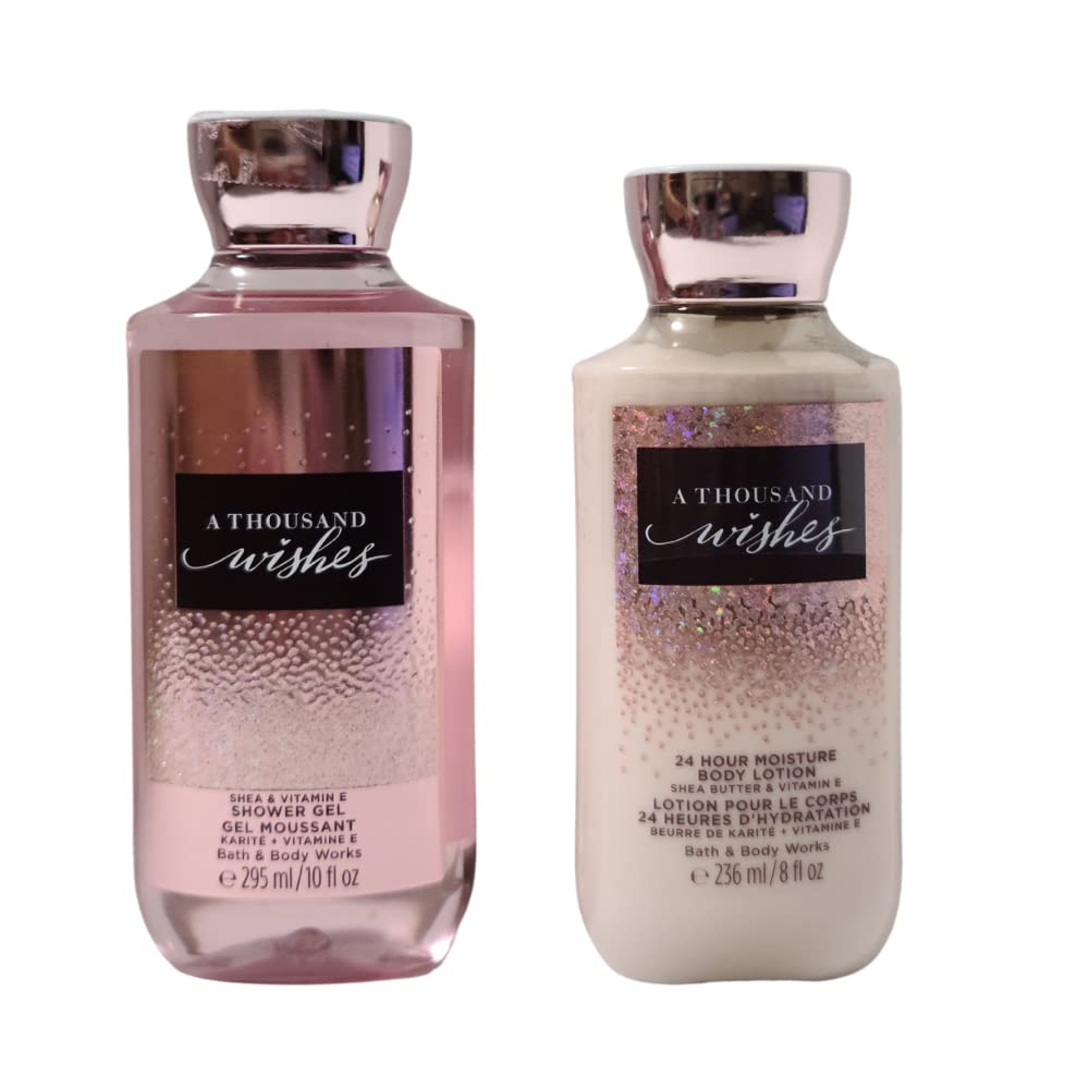 Bath & Body Works Thousand Wishes gift set bottle front for everyday fragrance and skin hydration