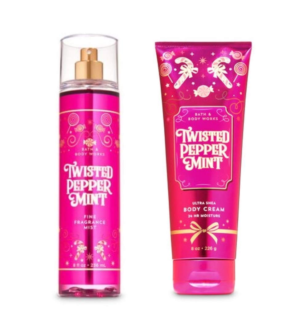 Bath & Body Works Twisted Peppermint Ultra Shea Body Cream bottle for rich hydration.