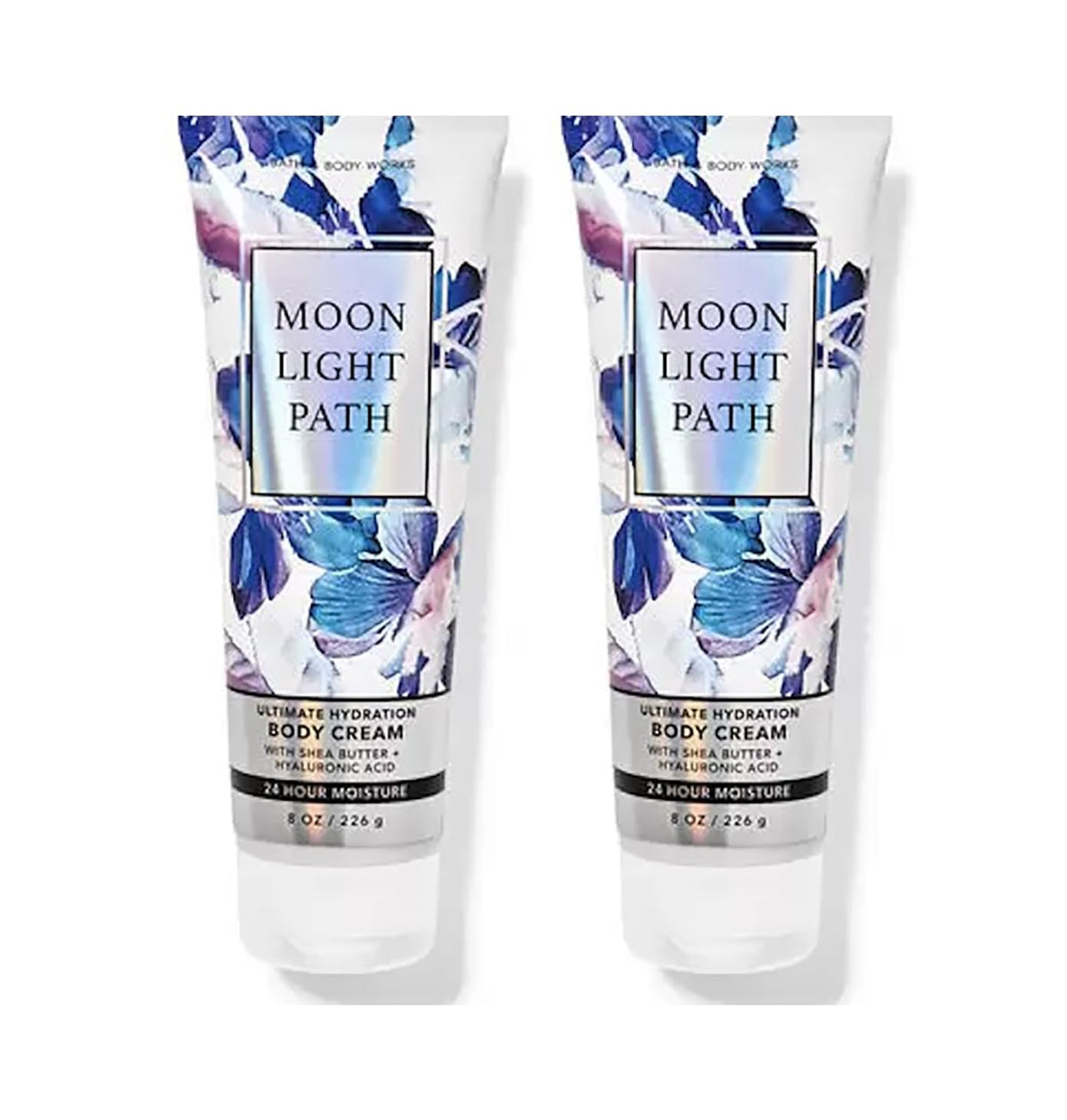 Bath & Body Works Ultimate Hydration Body Cream Moonlight Path 2-pack bottle close-up for daily moisture