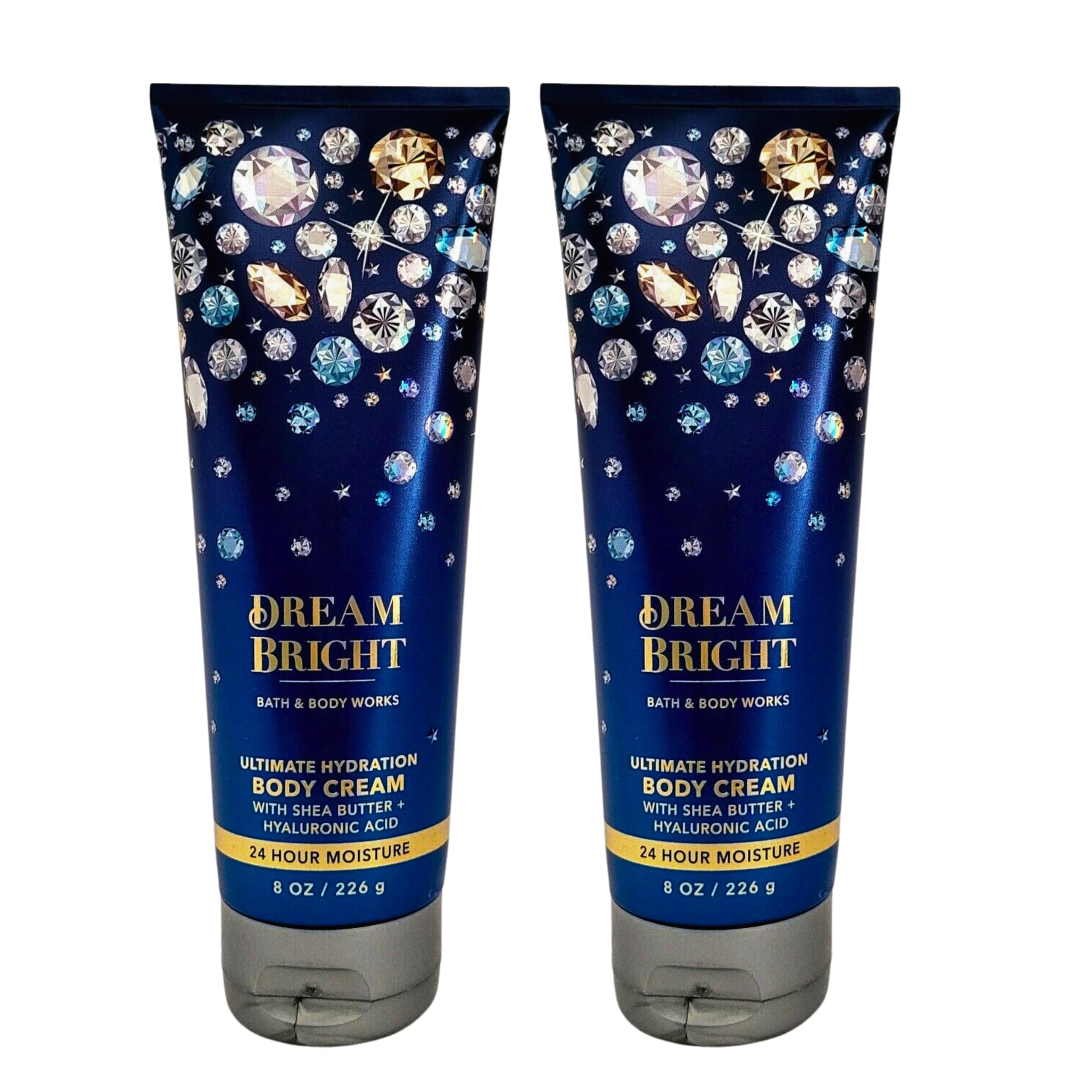 Bath & Body Works Ultra Shea Dream Bright packaging with two 8 oz bottles for long-lasting moisture