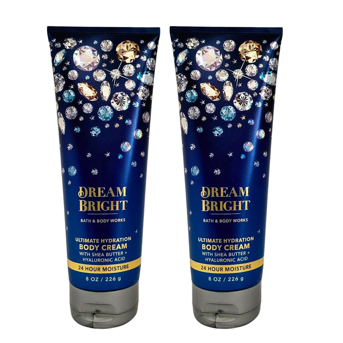 Bath & Body Works Ultra Shea Dream Bright packaging with two 8 oz bottles for long-lasting moisture