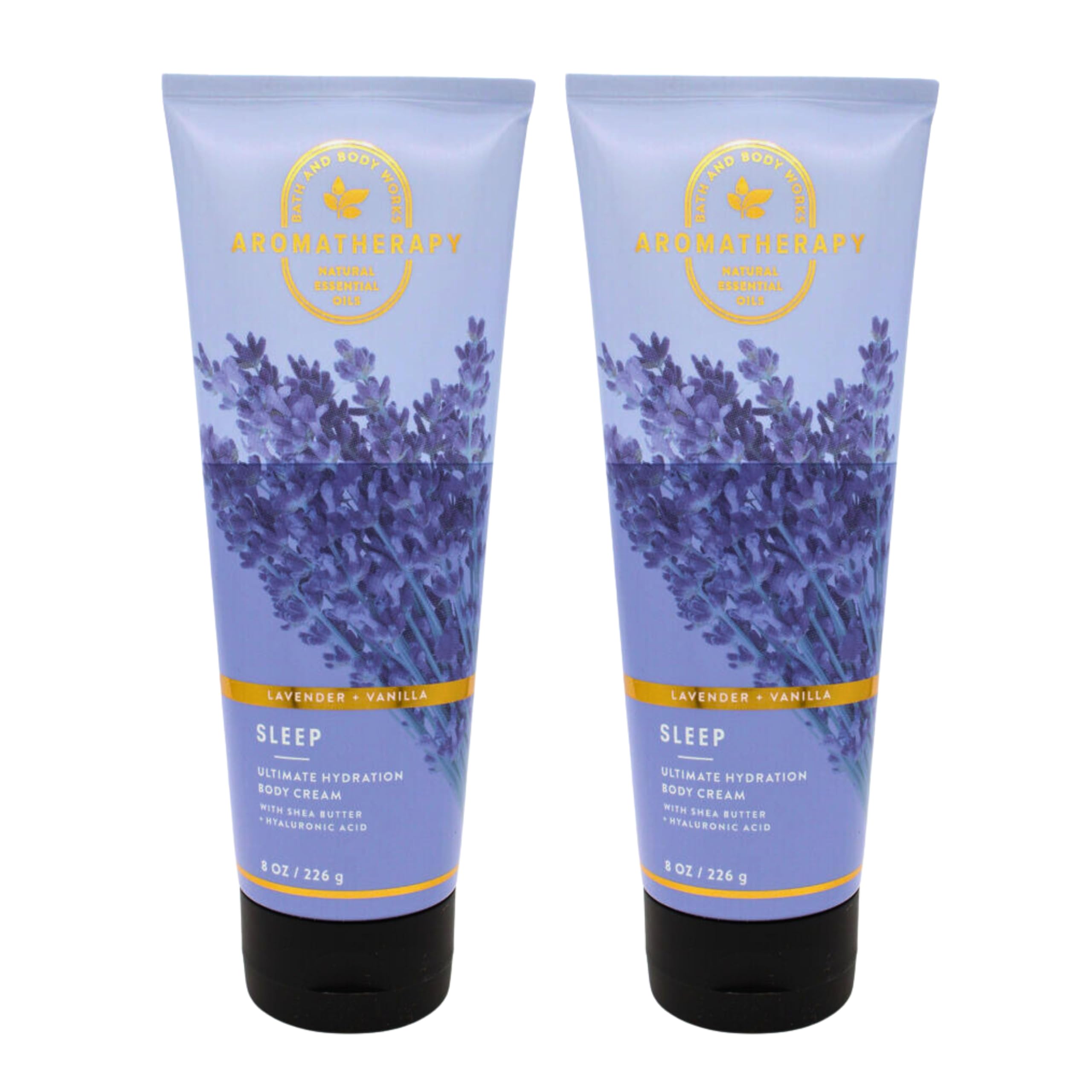 Bath & Body Works Lavender Vanilla Ultra Shea Body Cream bottle for silky, hydrated skin.