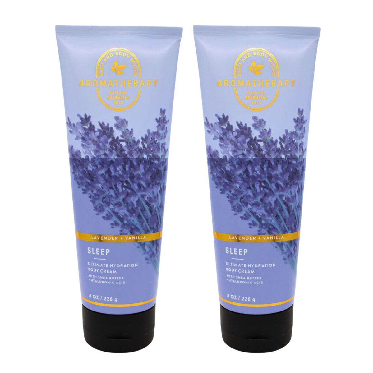 Bath & Body Works Lavender Vanilla Ultra Shea Body Cream bottle for silky, hydrated skin.