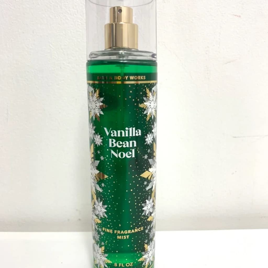 Bath & Body Works Vanilla Bean Noel mist bottle with holiday scent and aloe conditioning.