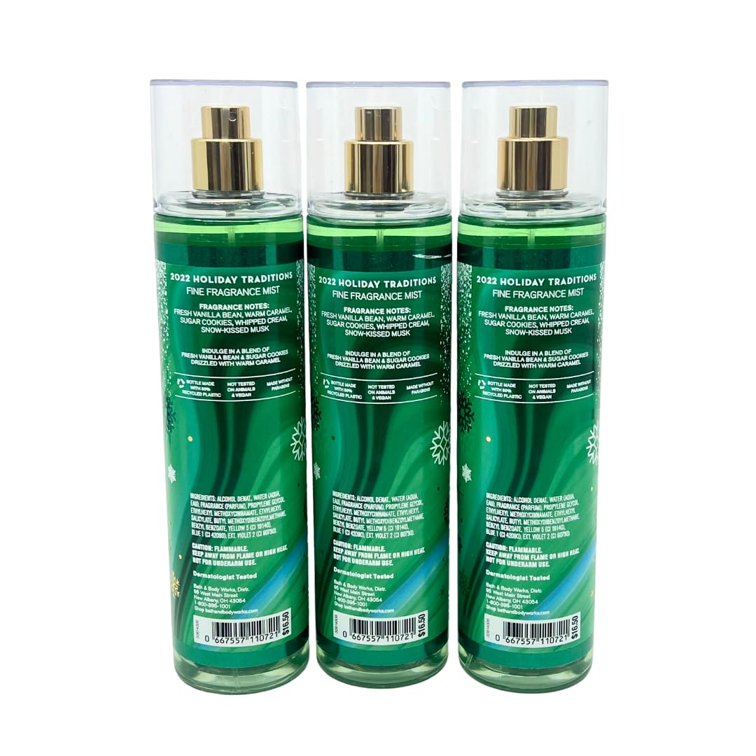 Bath & Body Works Vanilla Bean Noel mist spritz captures warm caramel and cookies for festive vibes