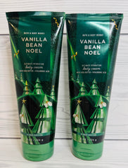 Bath & Body Works Vanilla Bean Noel pack of 2 display highlighting value and long-lasting hydration