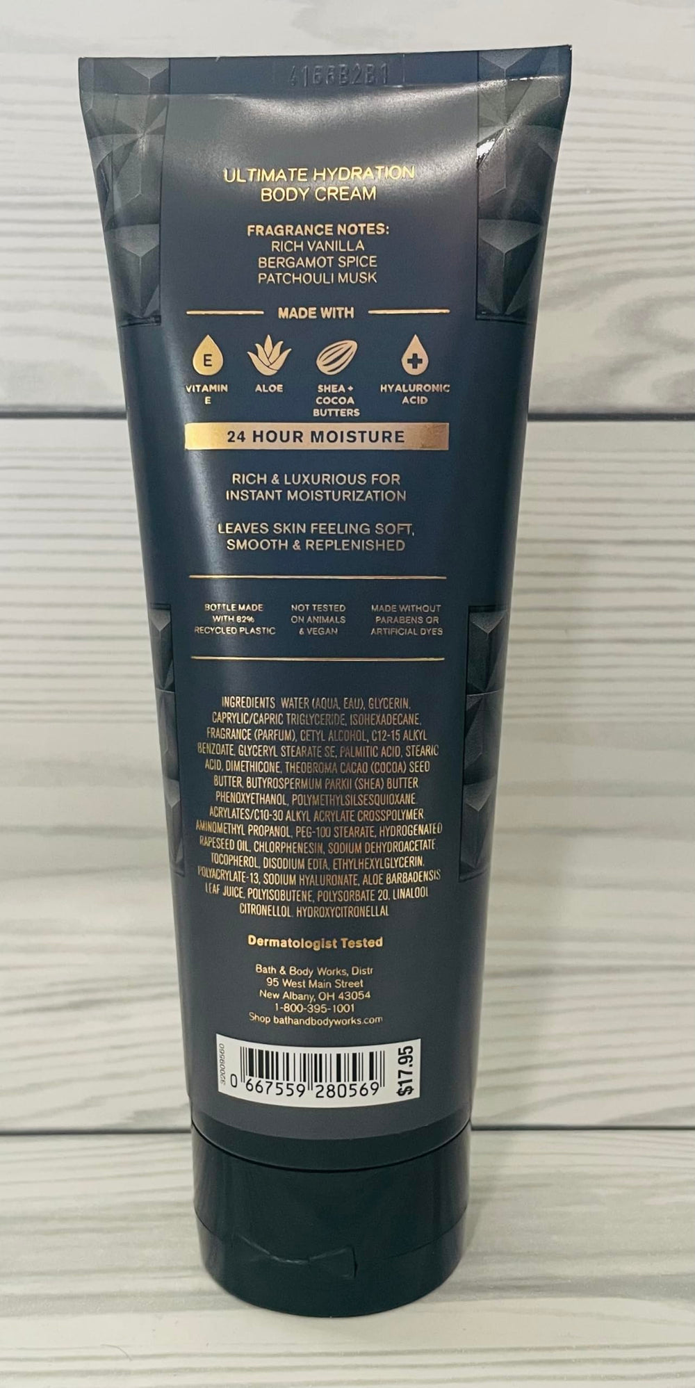 Bath & Body Works Vanilla Noir body cream close-up showing rich texture for everyday hydration.