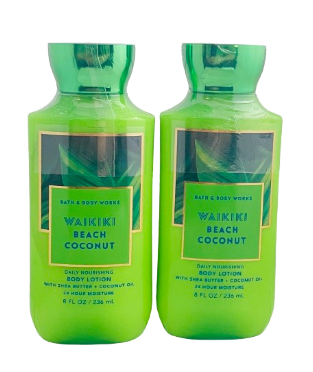Bath & Body Works Waikiki Beach Coconut 8 oz lotion bottle for daily nourishment