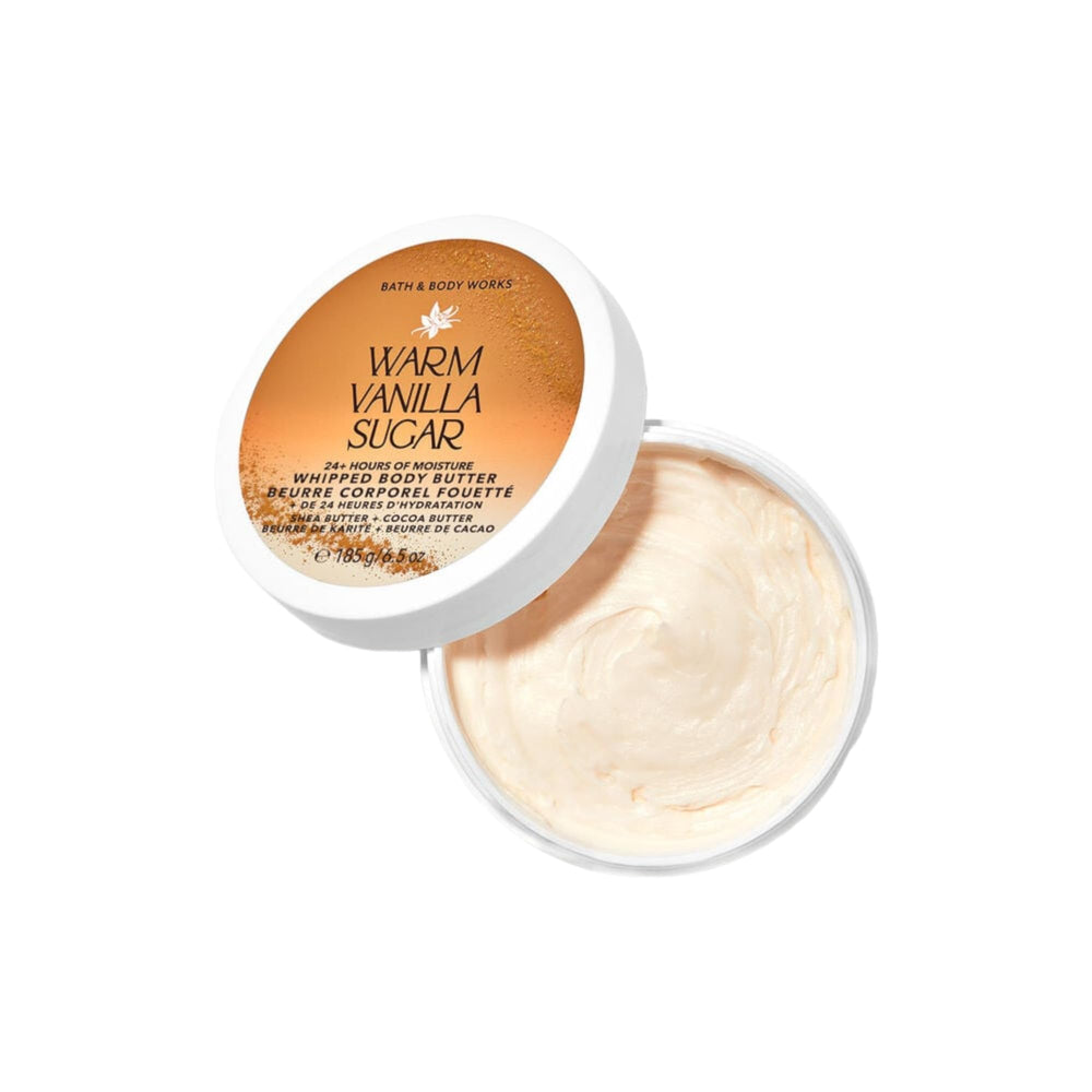 Bath & Body Works Warm Vanilla Sugar body butter jar view highlighting rich moisture
