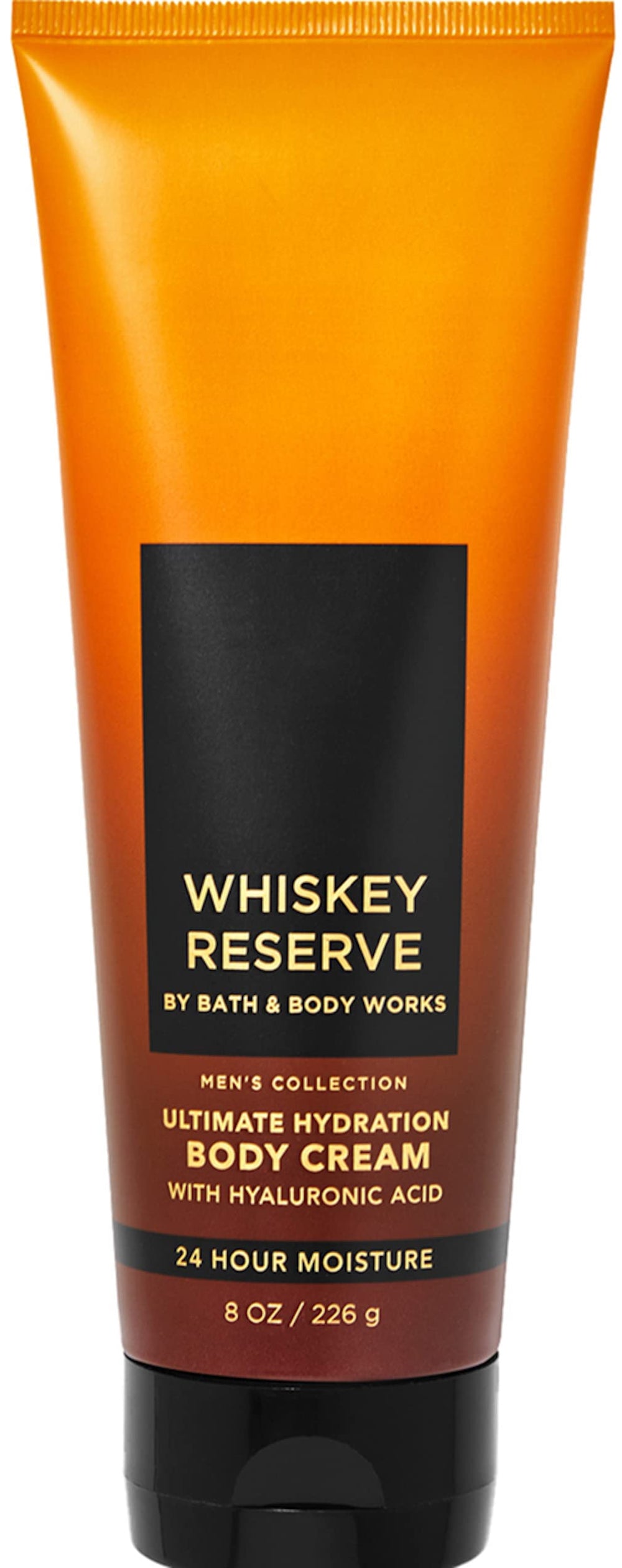 Bath & Body Works Whiskey Reserve bottle offers hydrating cream and masculine fragrance