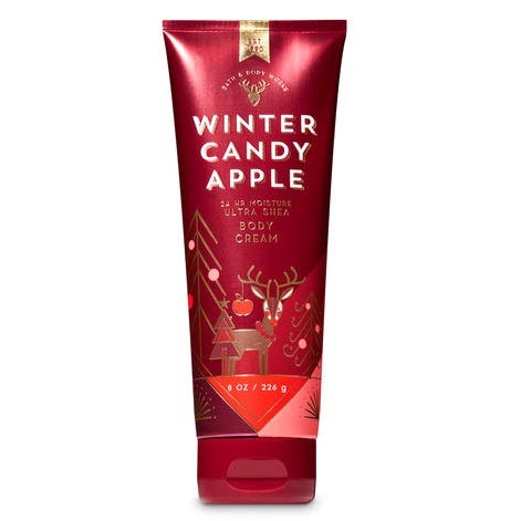 Bath & Body Works Winter Candy Apple body cream jar delivers 24-hour moisture and festive scent.