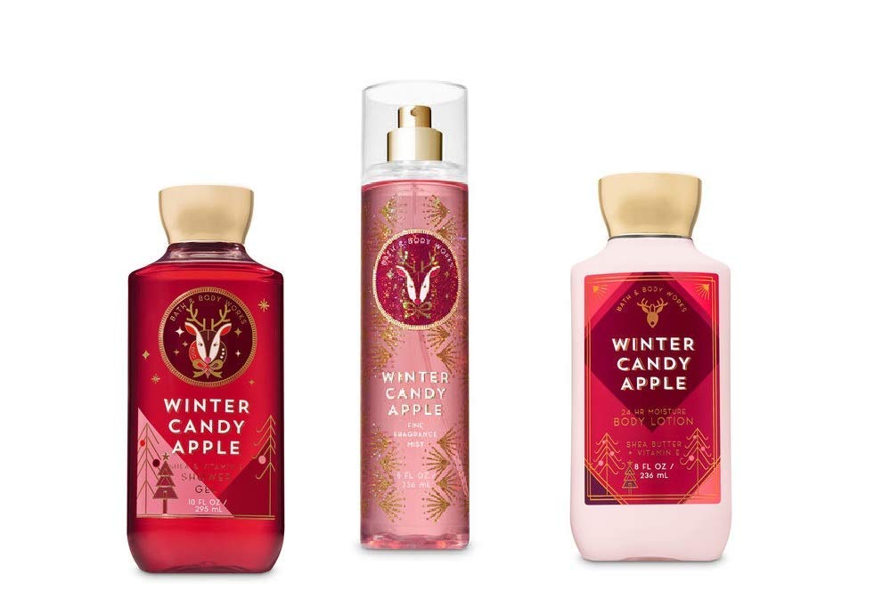 Bath & Body Works Winter Candy Apple shower gel bottle for nourishing cleanse