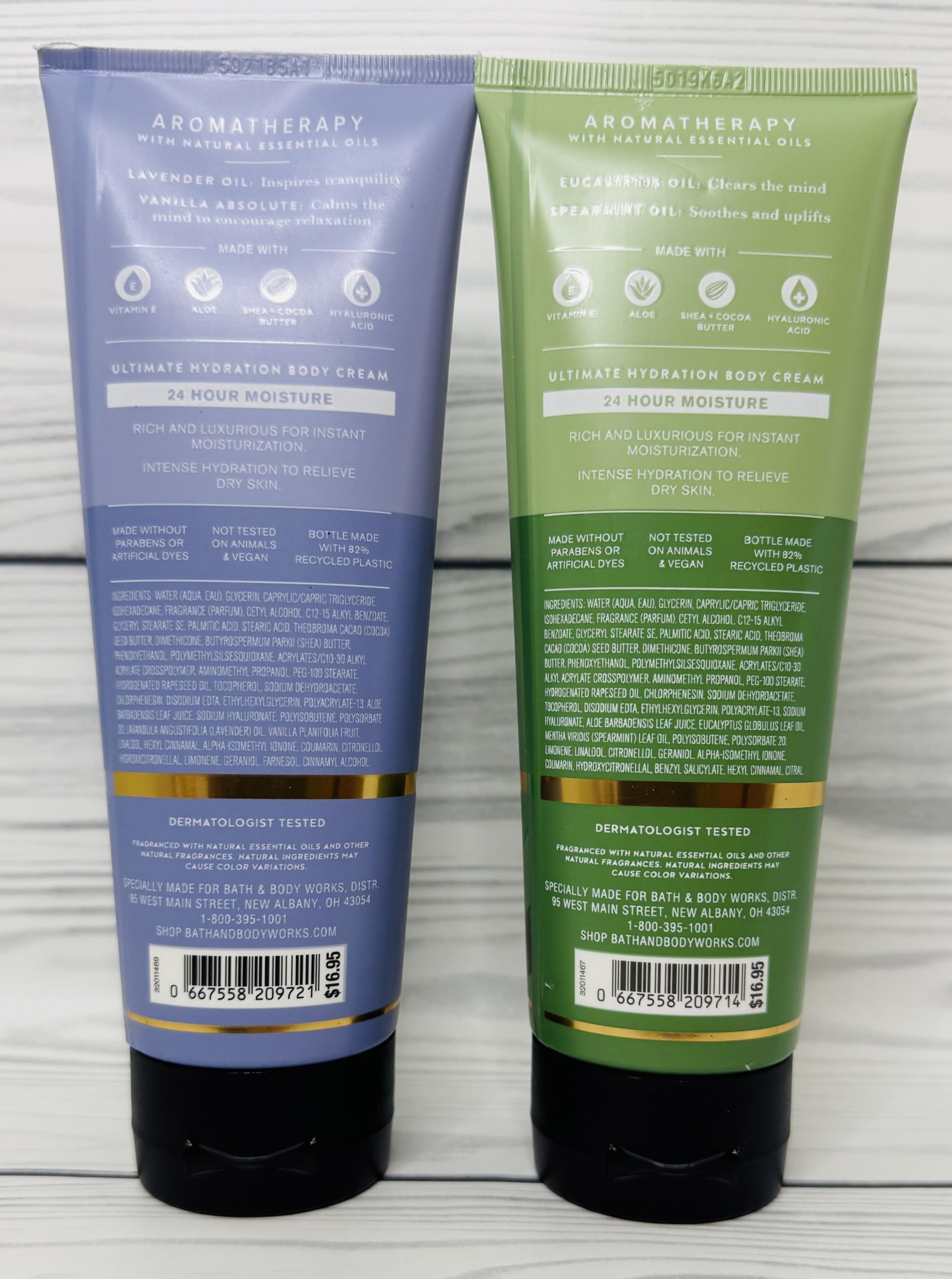 Bath & Body Works Aromatherapy body cream texture close-up highlighting hydrating formula.