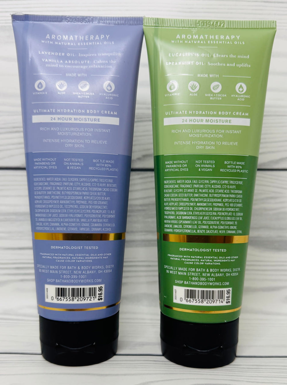 Bath & Body Works Aromatherapy body cream texture close-up highlighting hydrating formula.