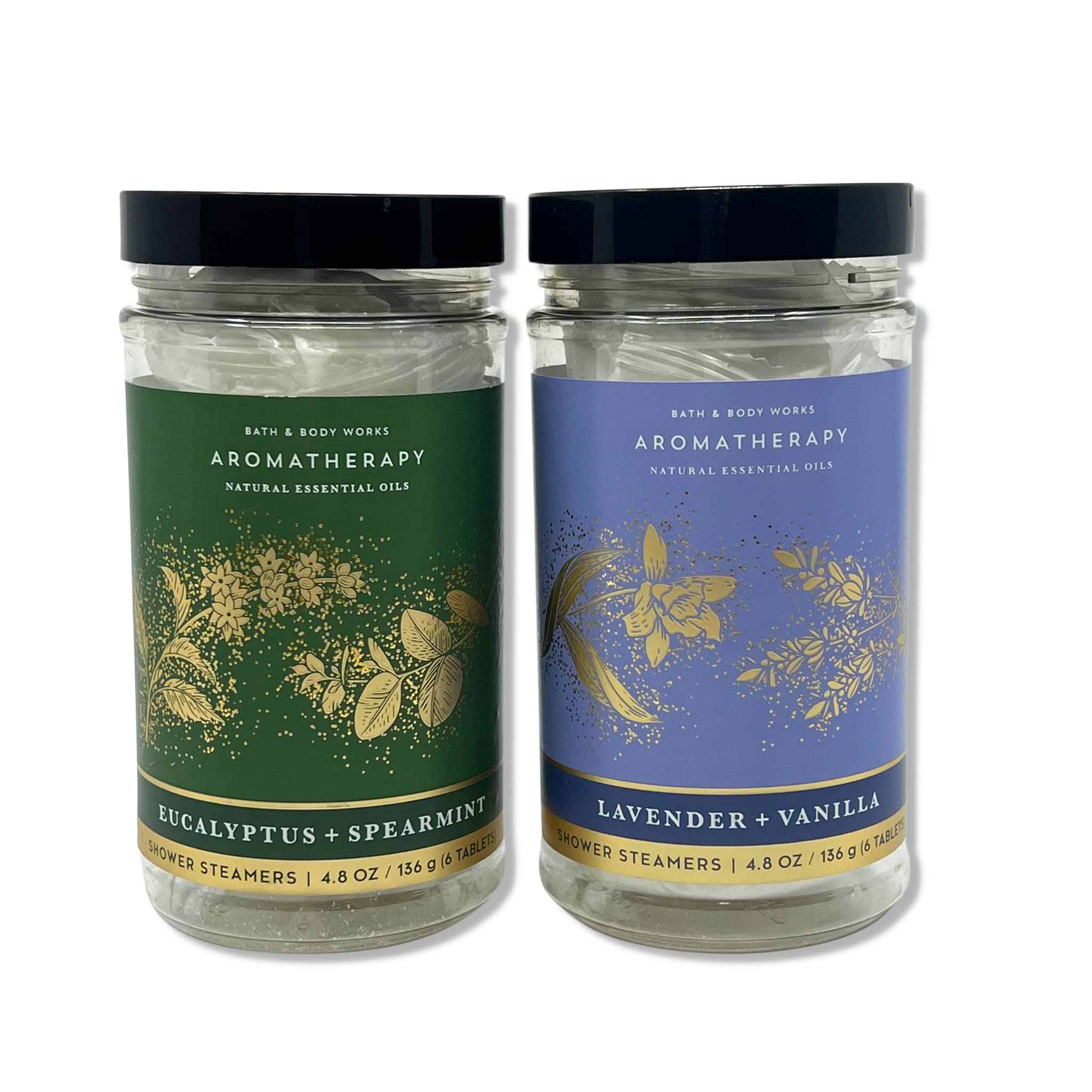 Bath and Body Works Aromatherapy Lavender Vanilla shower steamers pack for calming, relaxing showers