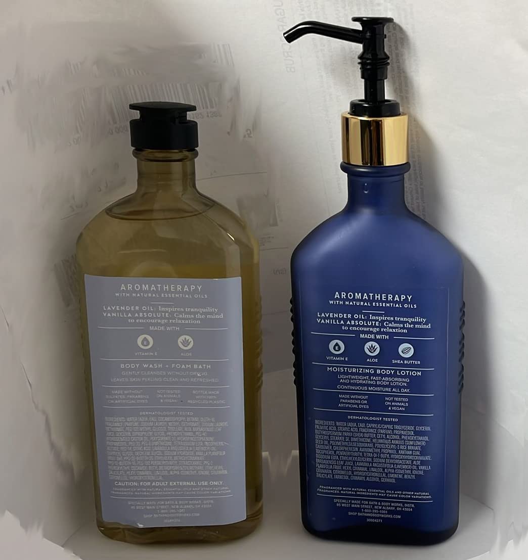 Bath & Body Works Aromatherapy Sleep lavender vanilla body lotion jar with rich moisture