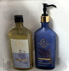 Bath & Body Works Aromatherapy Sleep packaging highlights lavender-vanilla nighttime ritual