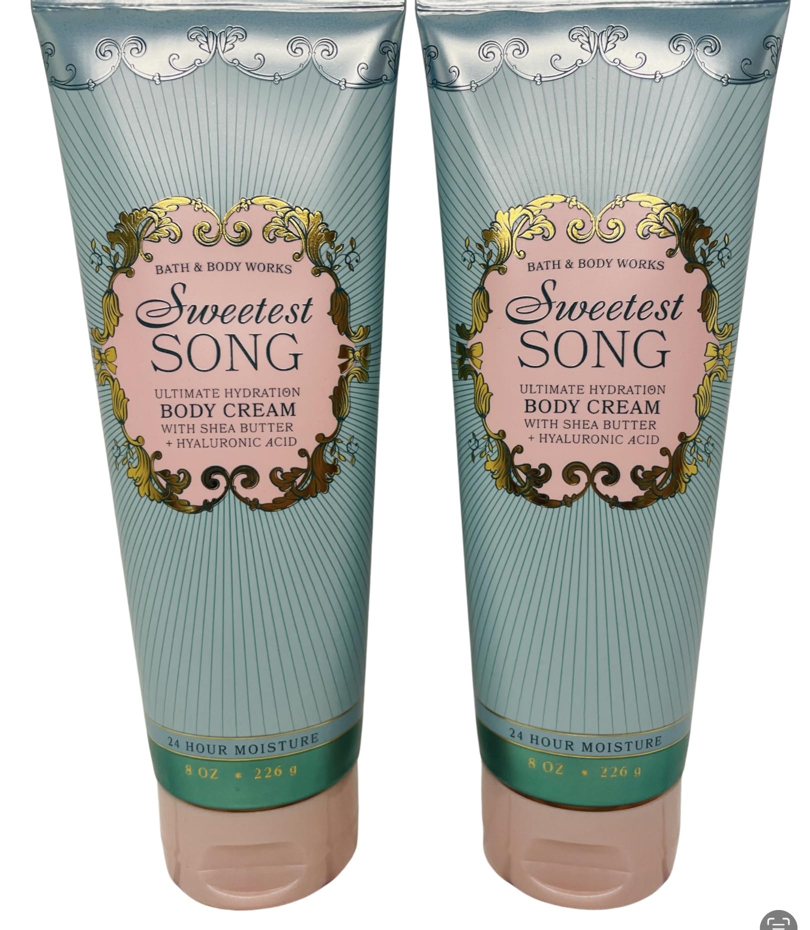 Bath & Body Works Canción Más Dulce crema corporal 8 onzas, pack de 2, hidratación diaria