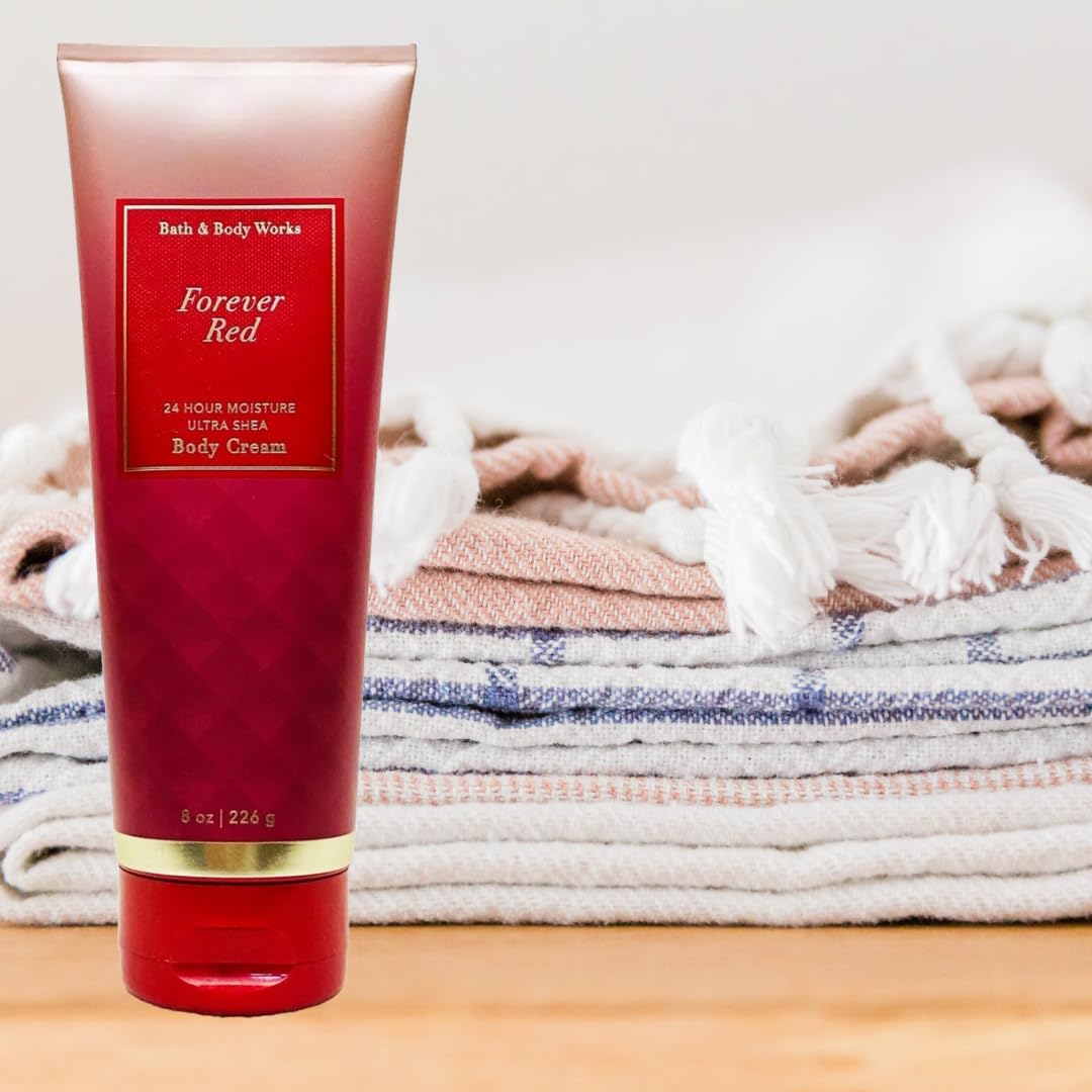 Bath & Body Works Forever Red fragrance swirl evokes fiery pomegranate and red peony vibes
