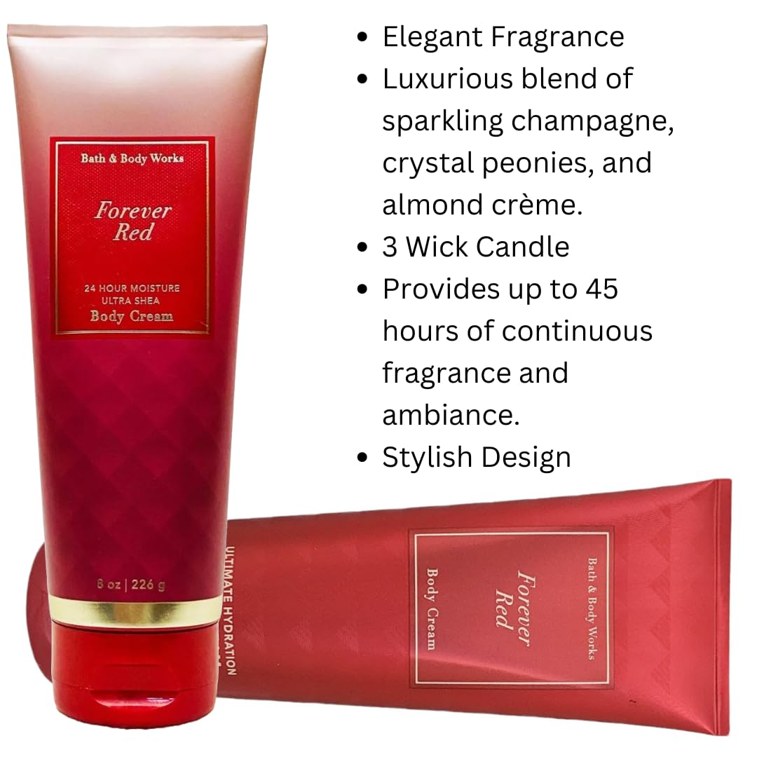 Bath & Body Works Forever Red Ultra Shea Cream rich texture promises lasting skin comfort