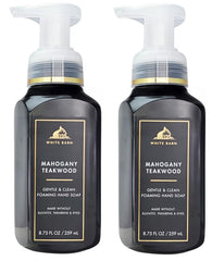 Bath & Body Works Gentle Foaming Hand Soap Mahogany Teakwood 2-pack bottle provides soft hands