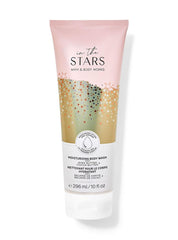 Bath & Body Works In The Stars moisturizing body wash bottle pour for a luxurious shower routine.