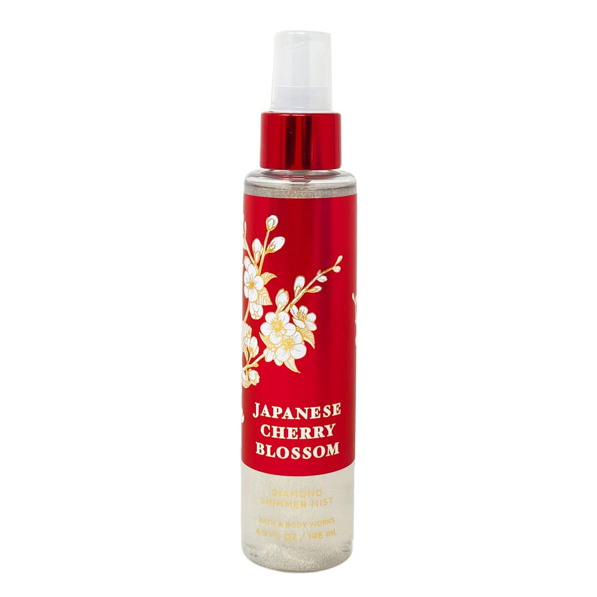 Bath & Body Works Japanese Cherry Blossom Diamond Shimmer Mist glows with shimmer for radiant fragrance.