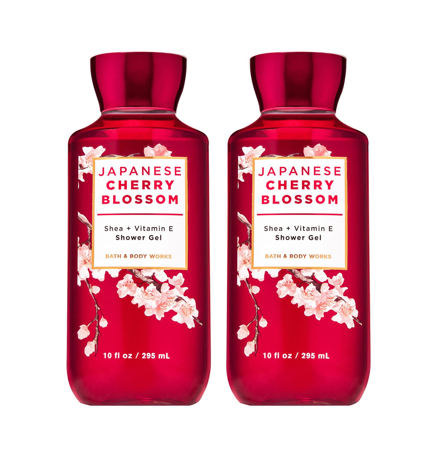 Bath and Body Works Japanese Cherry Blossom shower gel 2-pack bottles for refreshing daily cleansing and aroma.
