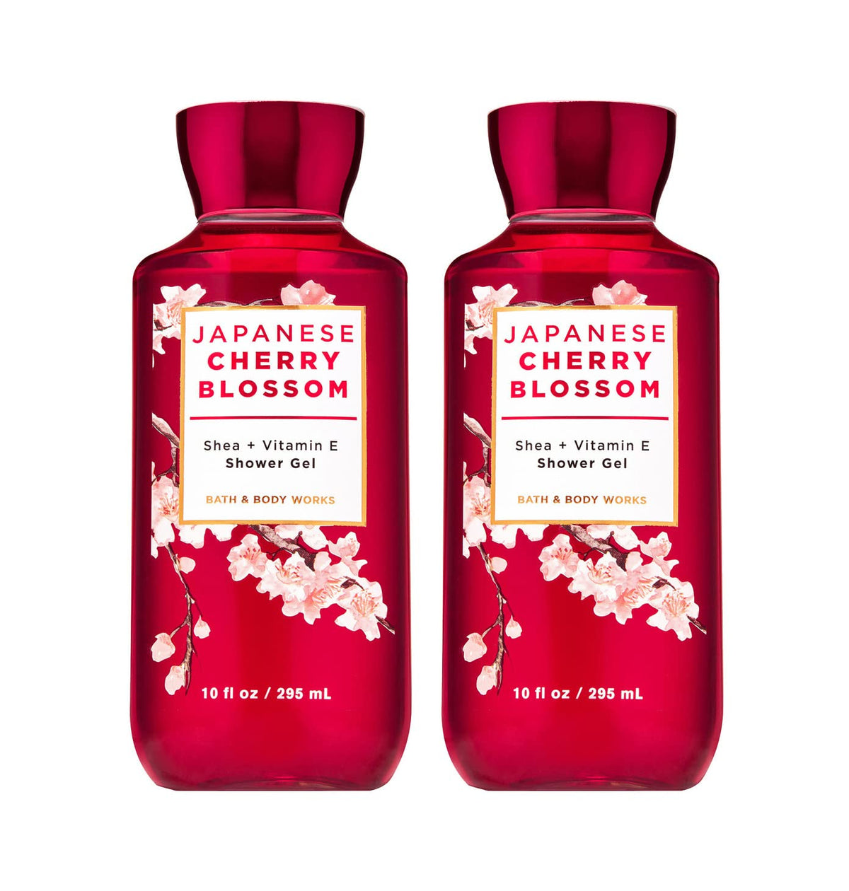 Bath and Body Works Japanese Cherry Blossom shower gel 2-pack bottles for refreshing daily cleansing and aroma.