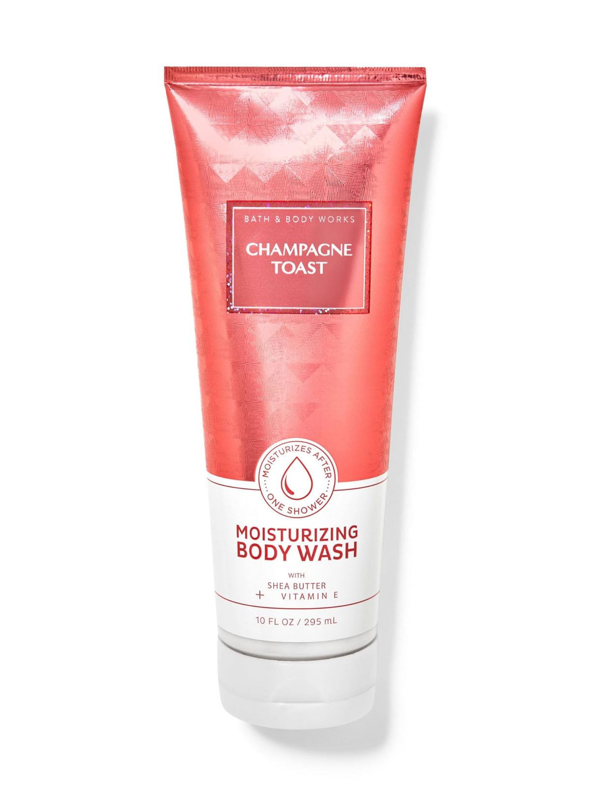 Bath and Body Works moisturizing body wash Champagne Toast bottle with daily skin hydration.