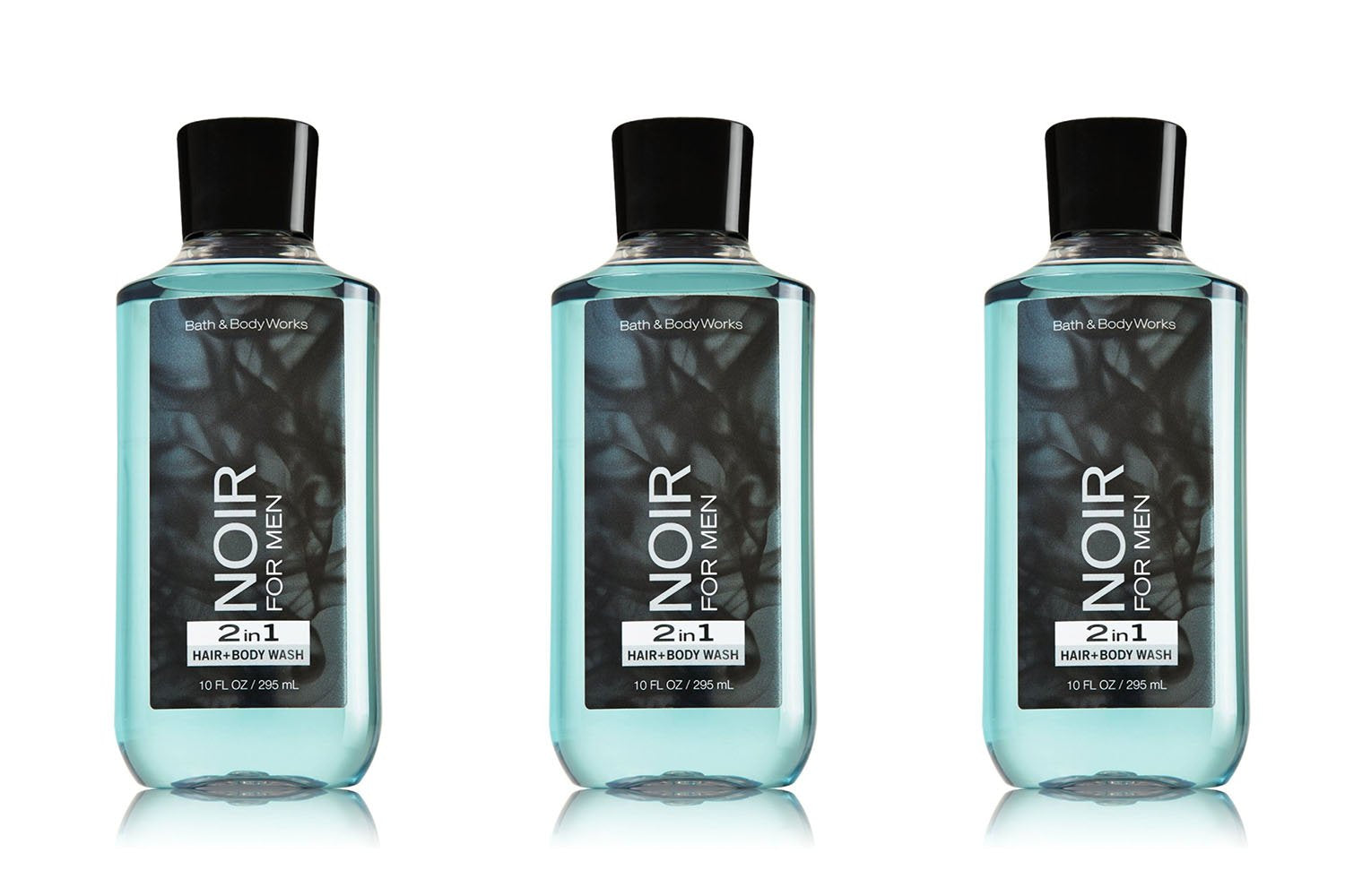 Bath & Body Works Noir men 2-in-1 wash trio, sleek front packaging for versatile grooming.