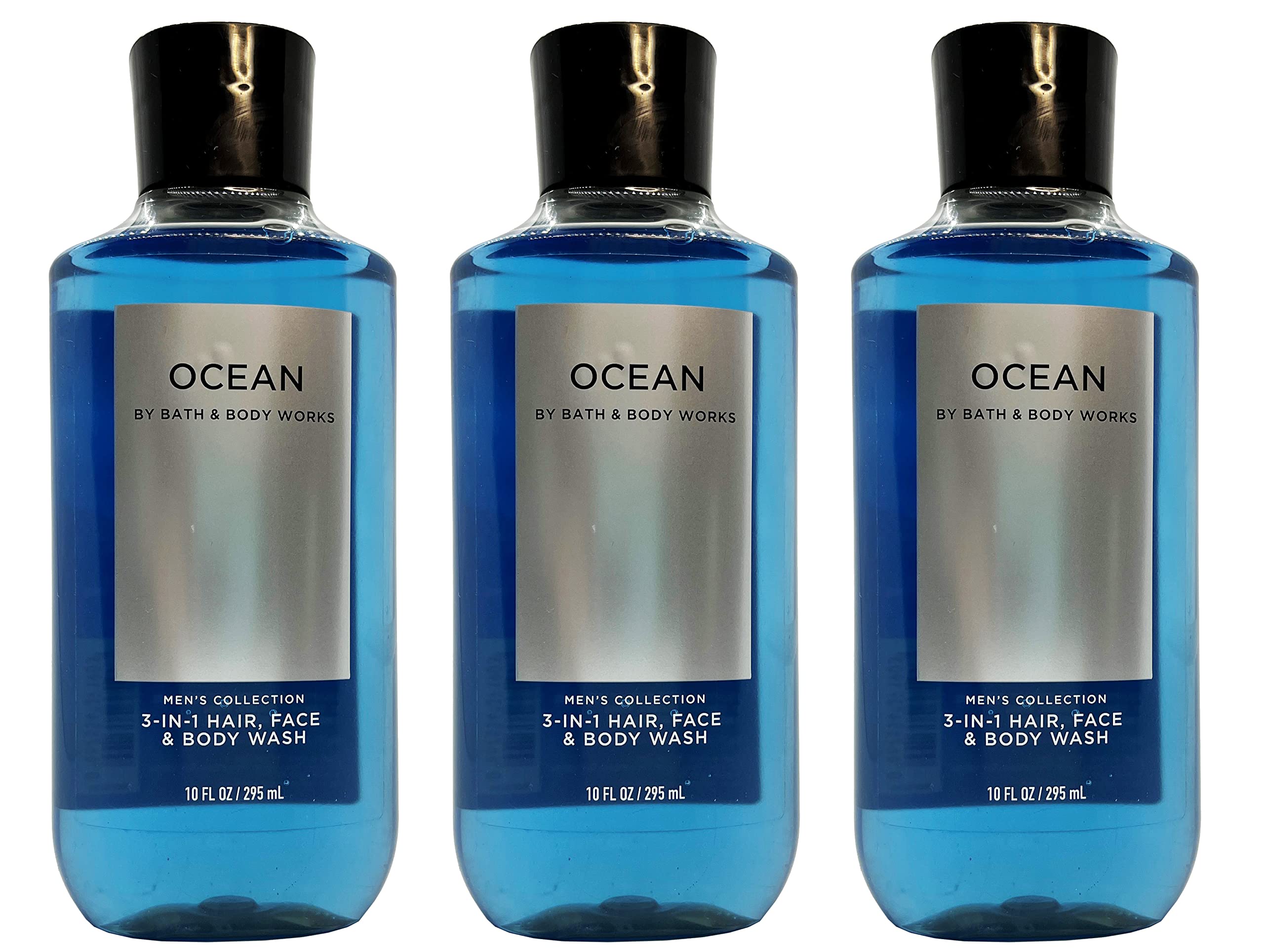 Bath & Body Works Ocean 3-pack 2-in-1 hair and body wash bottle front for daily refreshing.