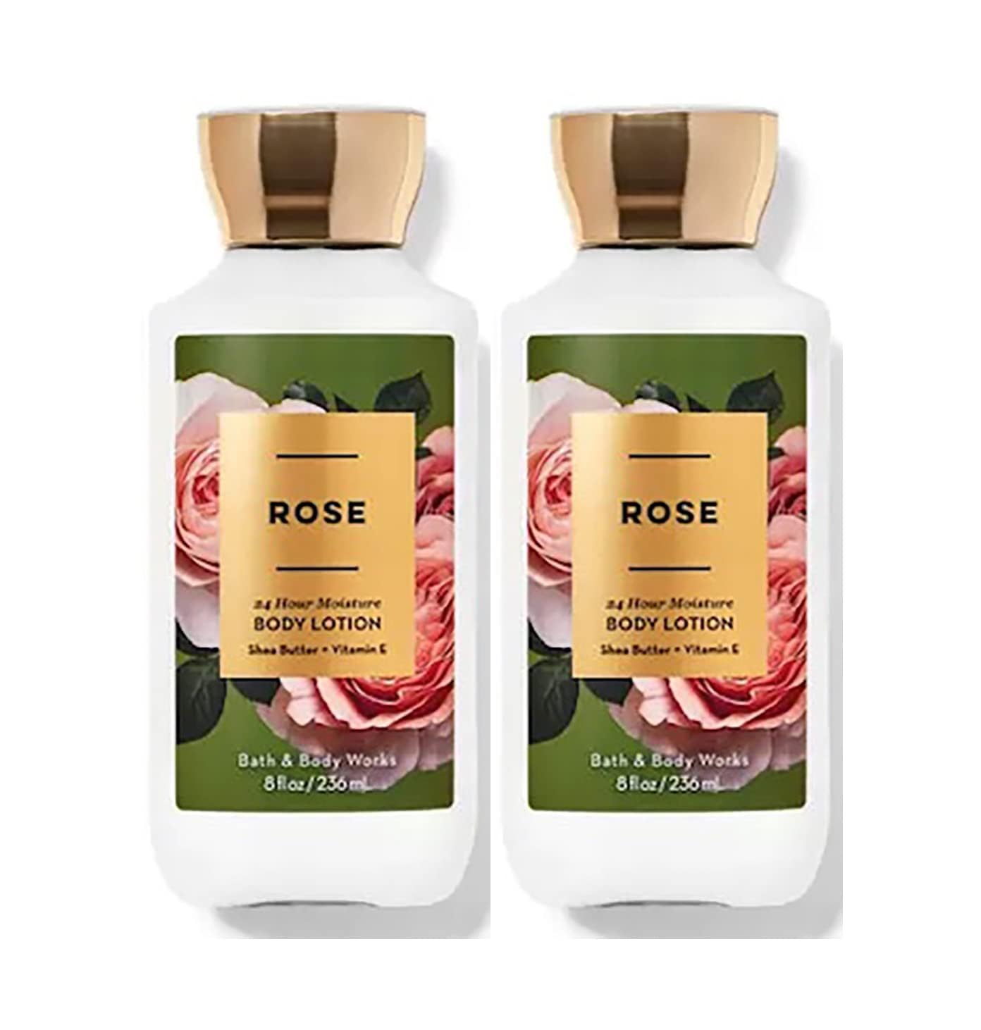 Bath & Body Works Rose Super Smooth Lotion 2-pack bottle front for daily moisture.