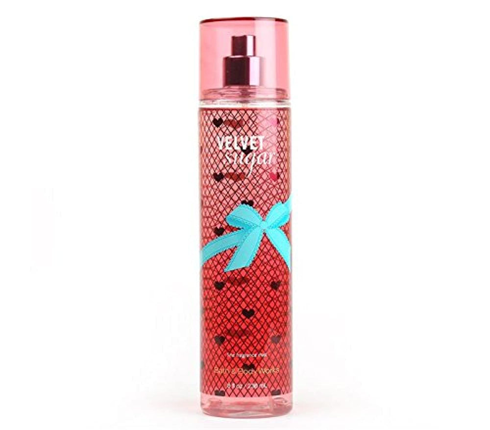 Bath & Body Works Velvet Sugar bottle with pump delivering even fragrance coverage.