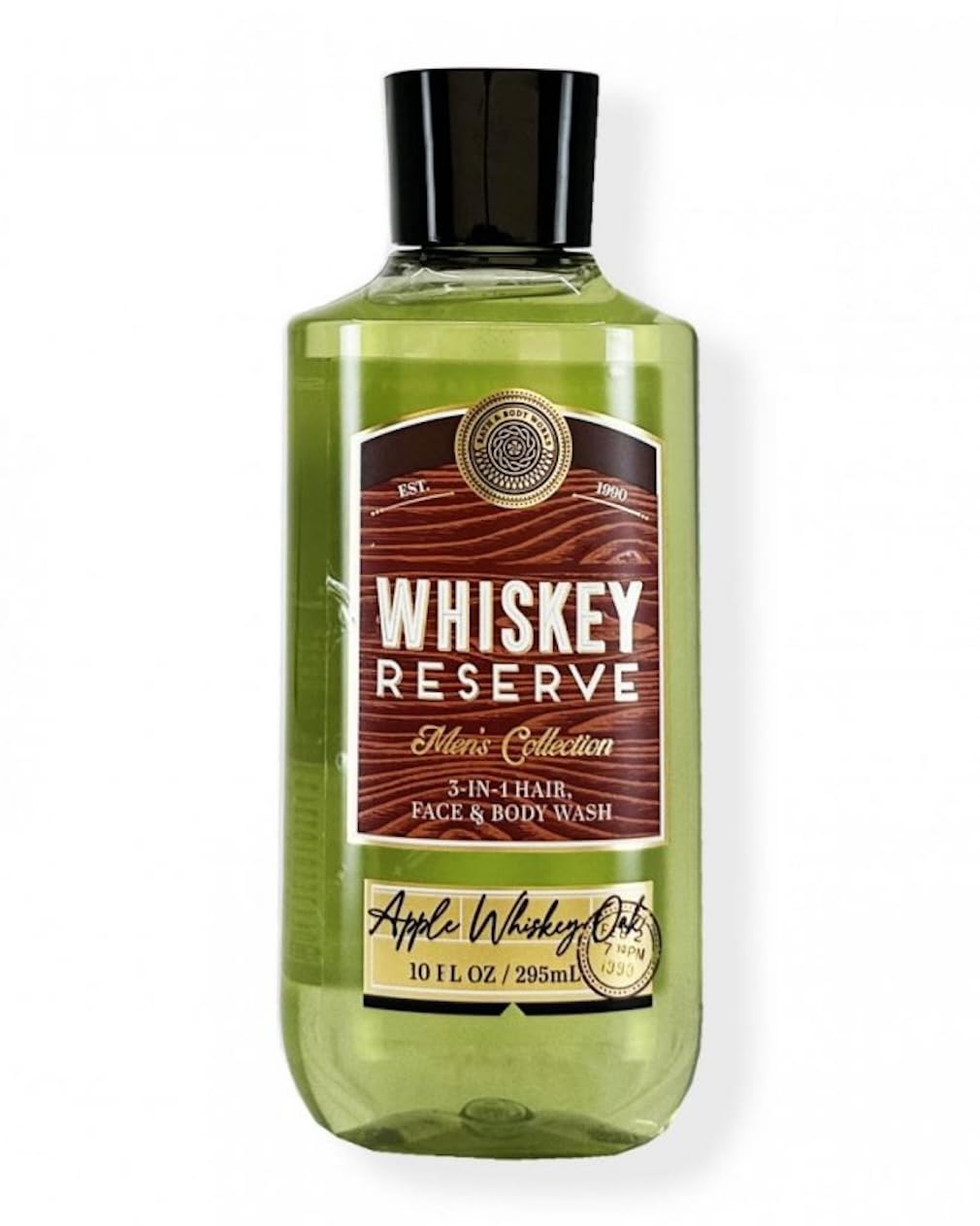 Bath & Body Works Whiskey & Reserve Bourbon 3-in-1 bottle for refreshed skin and easy grooming.