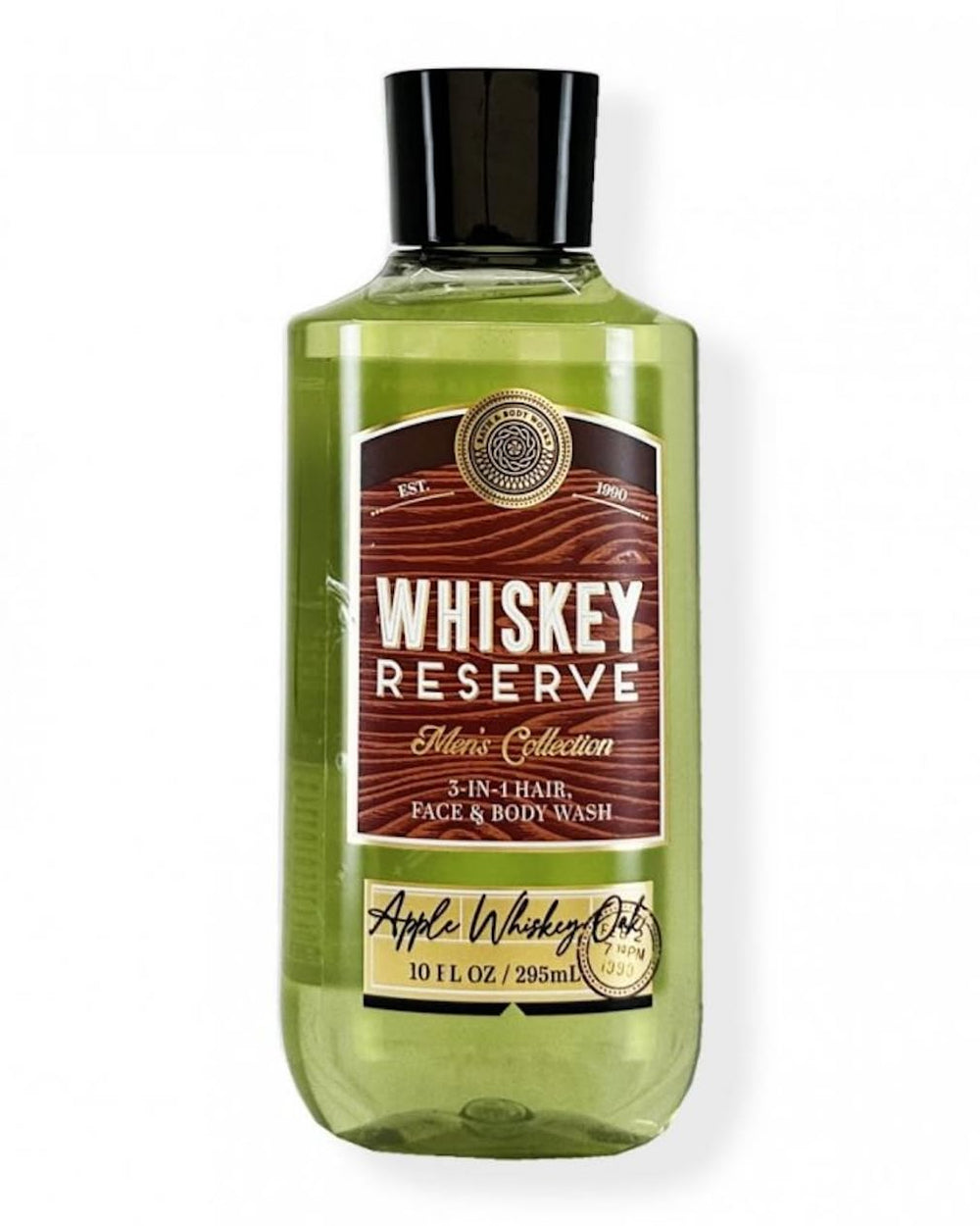 Bath & Body Works Whiskey & Reserve Bourbon 3-in-1 bottle for refreshed skin and easy grooming.