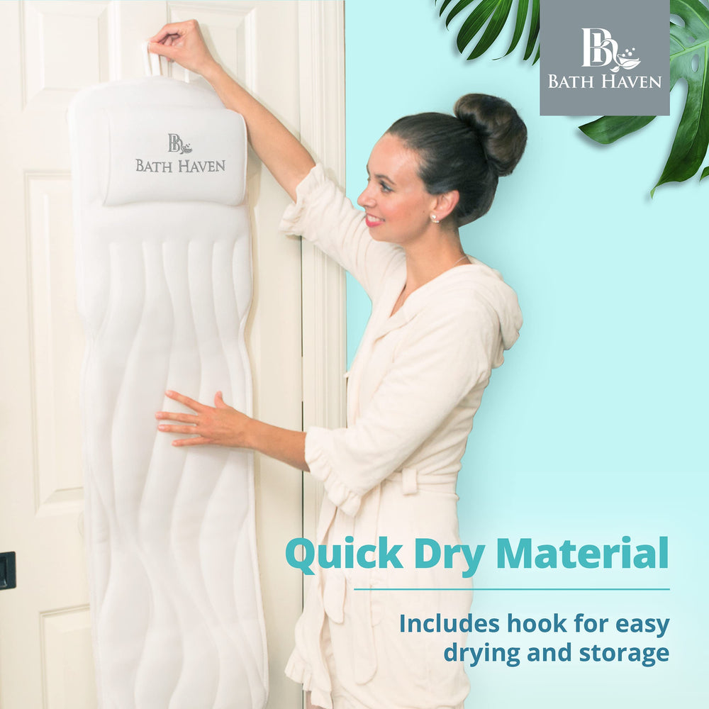 Bath Haven bath pillow quick-dry material after use remains cool