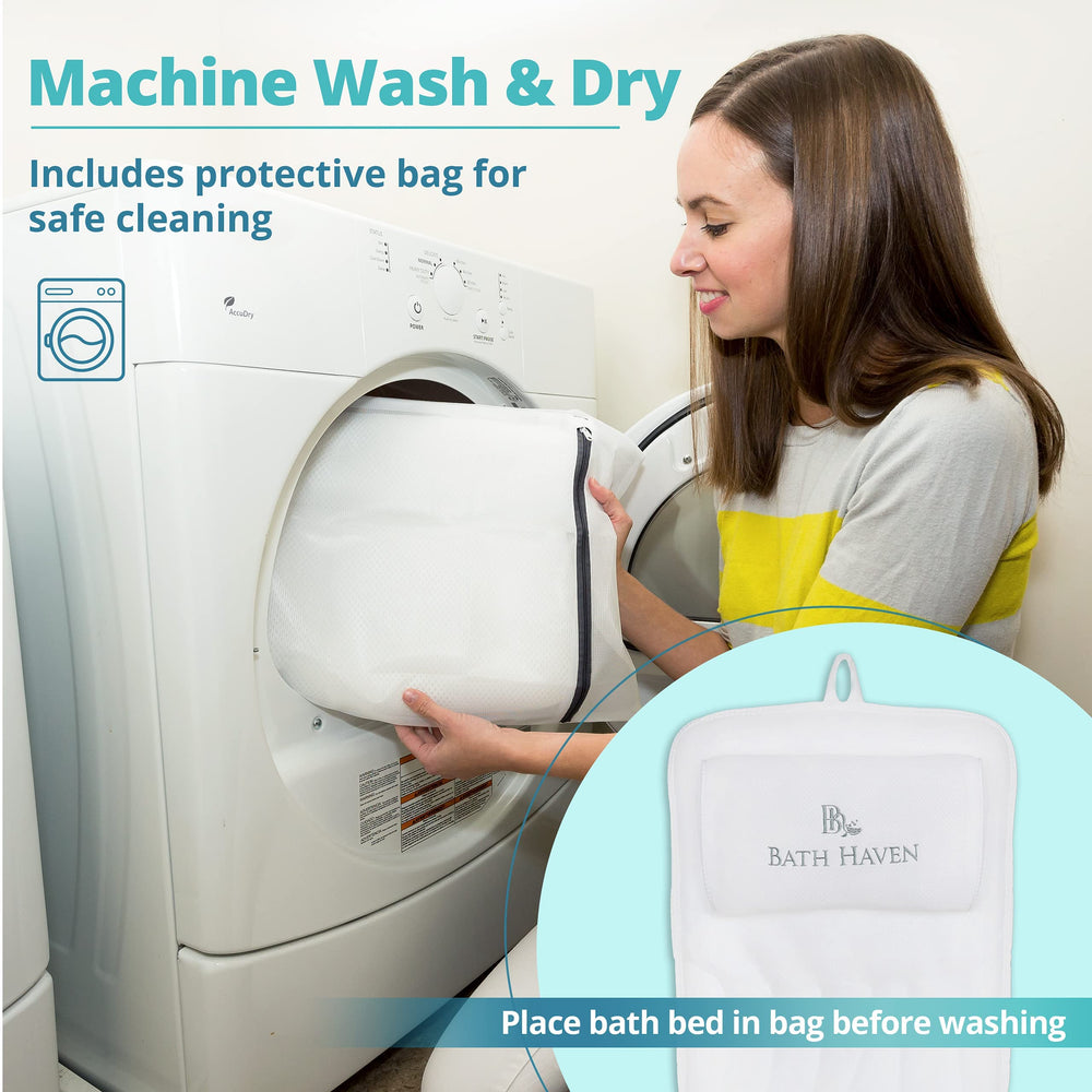 Bath Haven bath pillow tub setup details emphasize comfort and durability